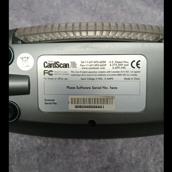 Corex Card Scan 700C Business Card Scanner w/ Cable & Disk - Picture 3 of 5